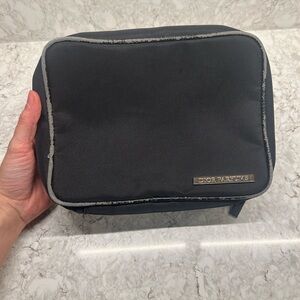 Dior Black Cosmetic Travel Pouch with Gray Trim